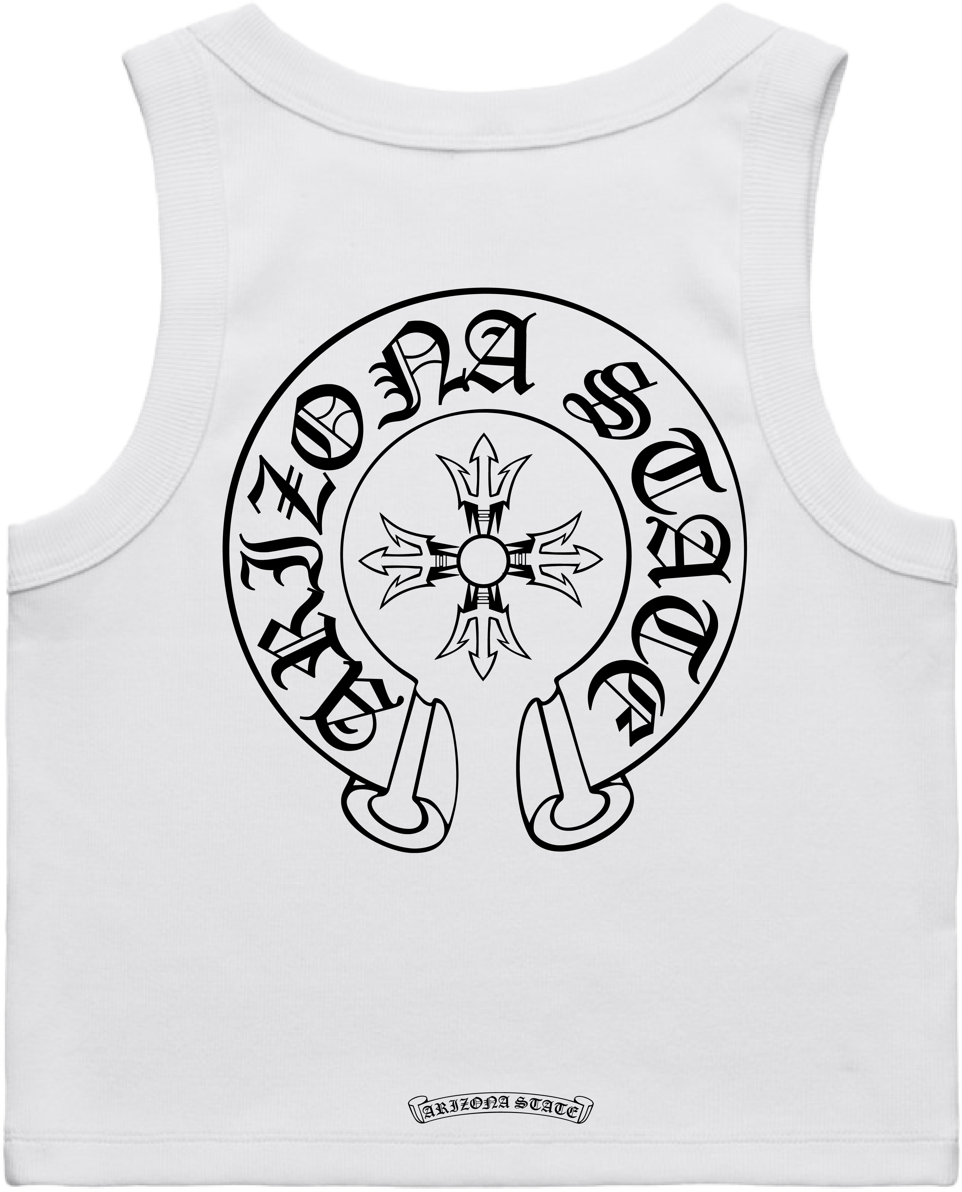 Womens Crop ASU College Chrome