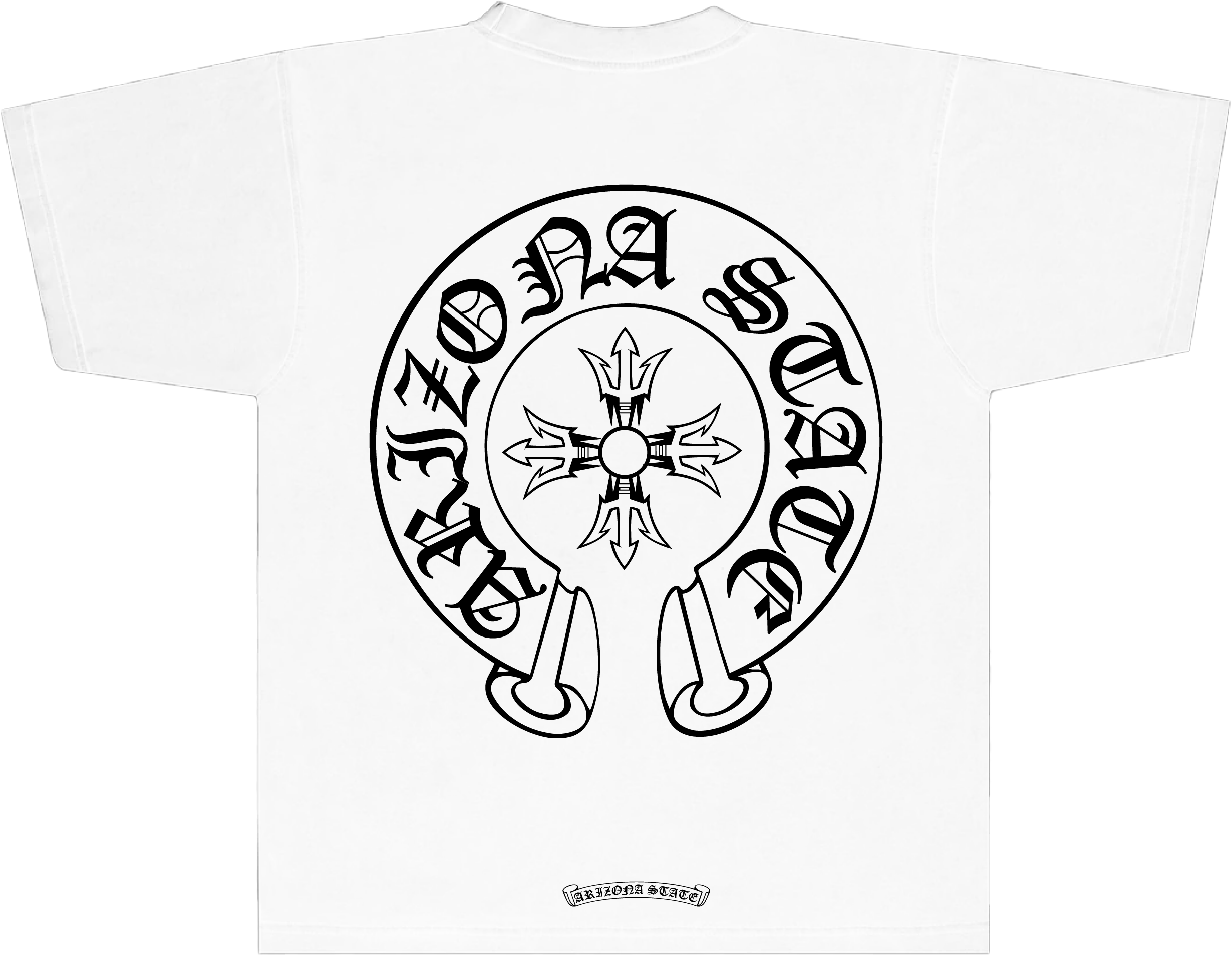 Short Sleeve ASU College Chrome White II