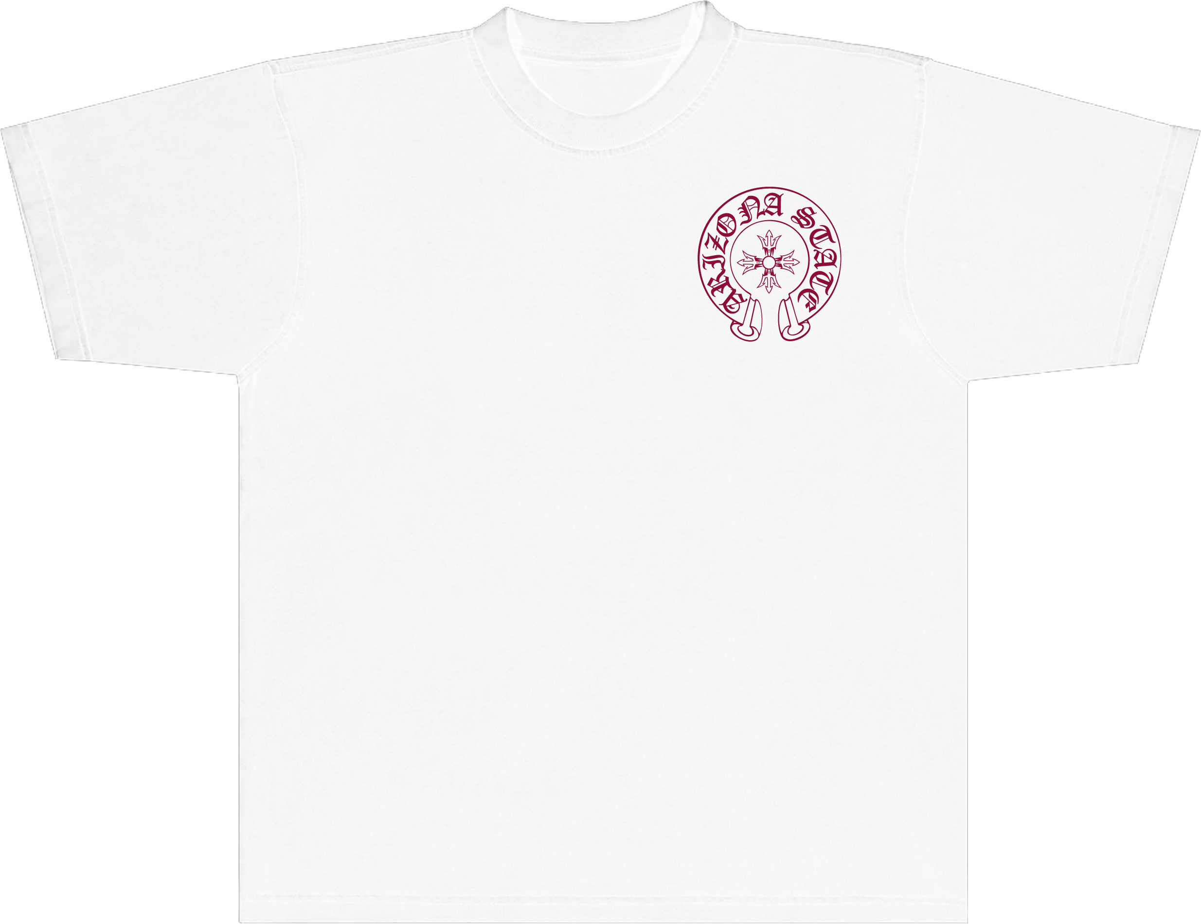 Short Sleeve ASU College Chrome (White)